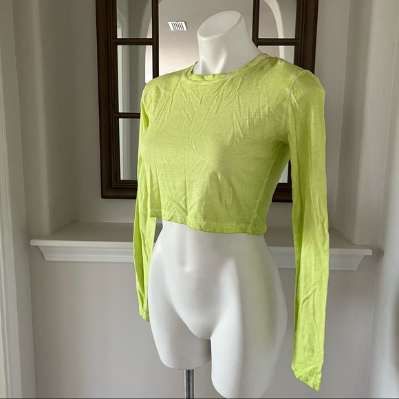 Splendid 2-Piece Cropped Tee & Scrunchie Mojito Long Sleeve Size S NWT $32 - Picture 7 of 11